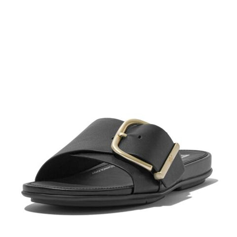 FitFlop - Gracie Buckle Leather Slides