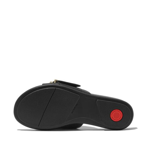 FitFlop - Gracie Buckle Leather Slides