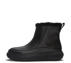 FitFlop - iQ-Comff Relaxed Warm Bootie Leather Boots