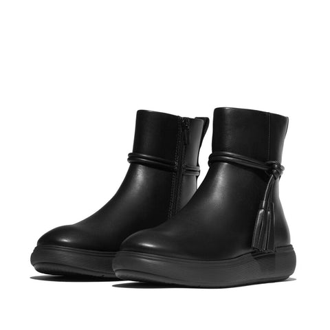 FitFlop - iQ-COMFF Tassel Leather Short Boots