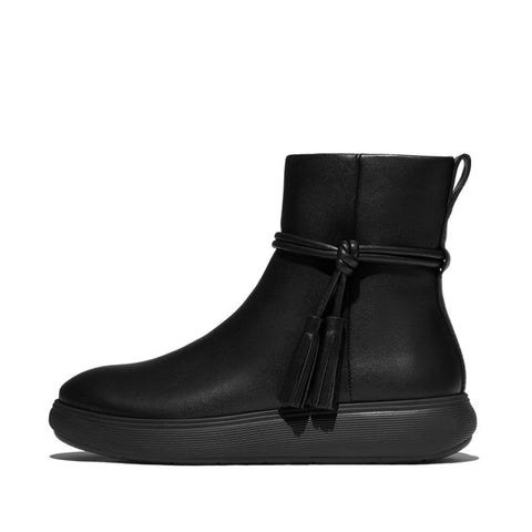 FitFlop - iQ-COMFF Tassel Leather Short Boots