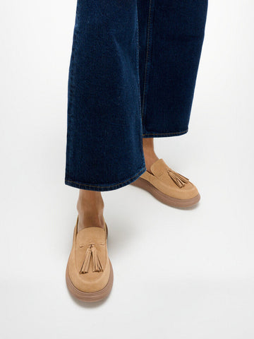 FitFlop - Womens iQ-COMFF Tassel Suede Loafers