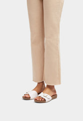 FitFlop - IQushion Adjustable Buckle Leather Slides