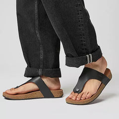 FitFlop - IQushion  Mens Leather Toe-Post Sandals