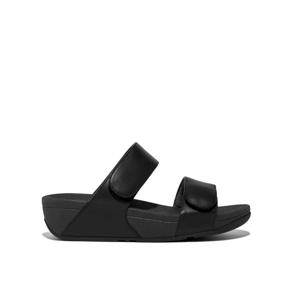 FitFlop - Lulu Adjustable Velcro Leather Slides