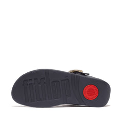 FitFlop - Lulu Crystal-Buckle Leather Toe-Post Sandals