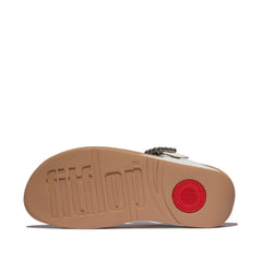FitFlop - Lulu Crystal-Buckle Leather Toe-Post Sandals