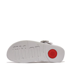 FitFlop - Lulu Crystal-Buckle Leather Toe-Post Sandals