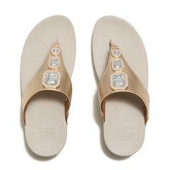 FitFlop - Lulu Bold Crystals Toe-Post Sandals