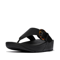 FitFlop - Lulu Resin-Buckle Leather Toe-Post Sandals