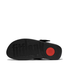 FitFlop - Lulu Resin-Buckle Leather Toe-Post Sandals