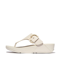 FitFlop - Lulu Resin-Buckle Leather Toe-Post Sandals