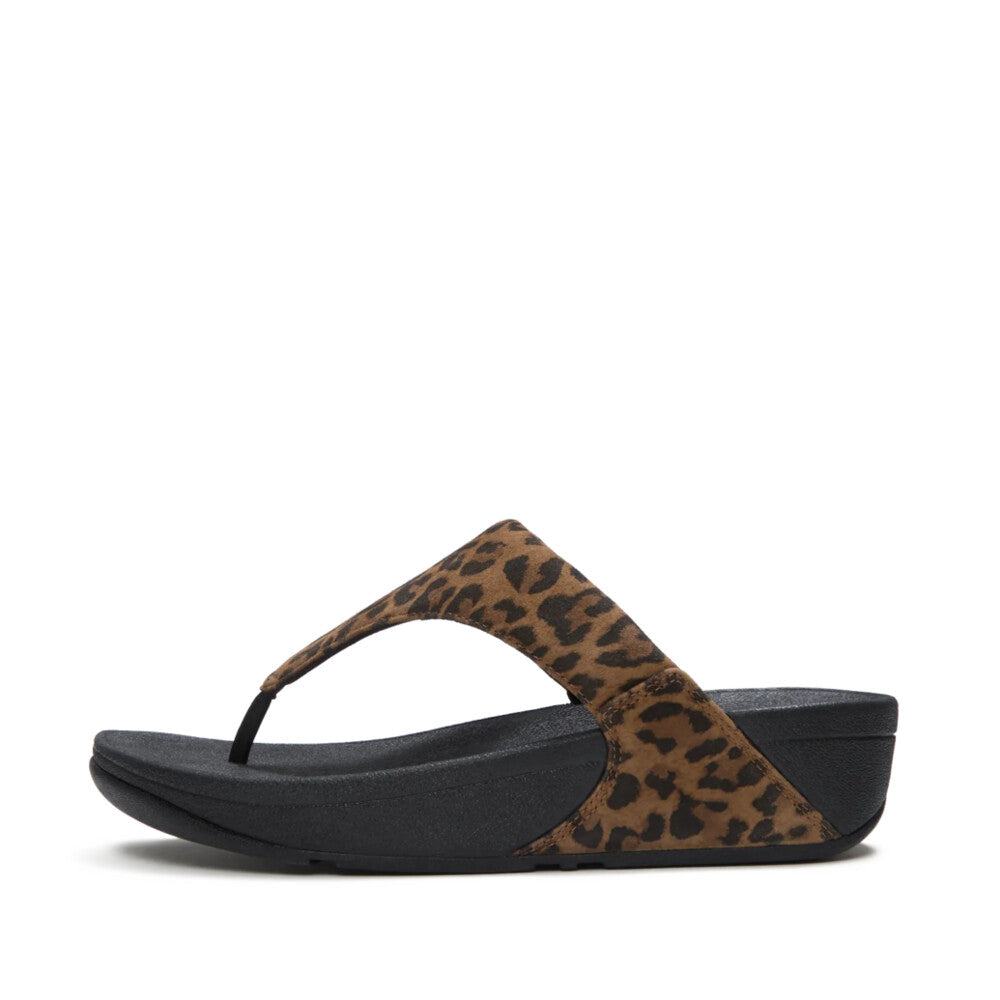 FitFlop - Lulu Suede Leopard Toe-Post Sandals