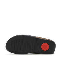 FitFlop - Lulu Suede Leopard Toe-Post Sandals