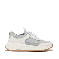 FitFlop - F-Mode Knit/Suede Flatform Slip-On Laced Trainers