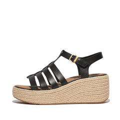 FitFlop - Platfform Espadrille Leather Fisherman Wedge Sandals