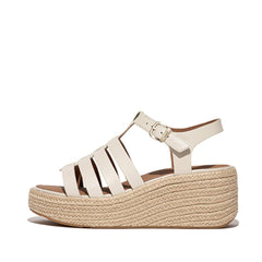 FitFlop - Platfform Espadrille Leather Fisherman Wedge Sandals