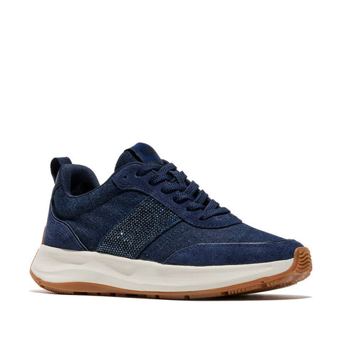 F-MODE Flow Crystal Denim/Suede Sneakers