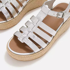 FitFlop - Platfforms Leather Espadrille Wedge Sandals