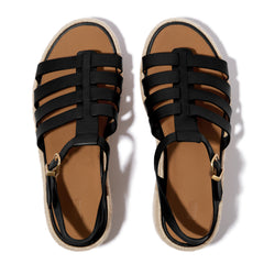 FitFlop - Platfform Espadrille Leather Fisherman Wedge Sandals