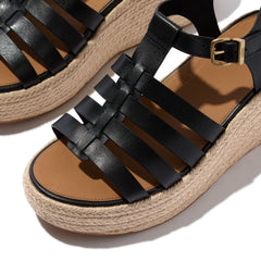 FitFlop - Platfform Espadrille Leather Fisherman Wedge Sandals