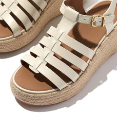 FitFlop - Platfform Espadrille Leather Fisherman Wedge Sandals