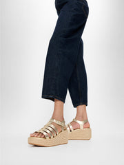 FitFlop - Platfform Espadrille Leather Fisherman Wedge Sandals