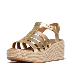 FitFlop - Platfform Espadrille Leather Fisherman Wedge Sandals