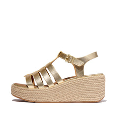 FitFlop - Platfform Espadrille Leather Fisherman Wedge Sandals