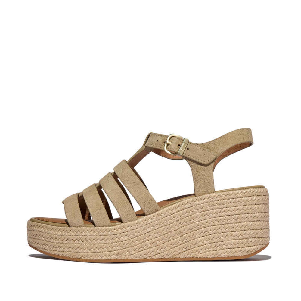 FitFlop - PLATFFORMS Espadrille Suede Fisherman Wedge Sandals