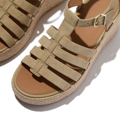 FitFlop - Platfform Espadrille Suede Fisherman Wedge Sandals