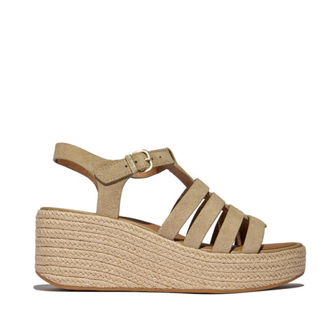 FitFlop - PLATFFORMS Espadrille Suede Fisherman Wedge Sandals