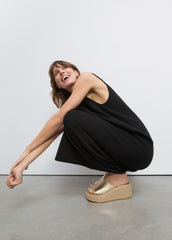 FitFlop - Platfforms Espadrille Metallic-Leather Wedge Slides