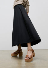FitFlop - Platfforms Leather/Cork Heeled Ankle-Strap Sandals