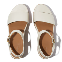 FitFlop - Platfforms Leather/Cork Heeled Ankle-Strap Sandals