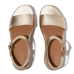 FitFlop - Platfforms Leather/Cork Heeled Ankle-Strap Sandals