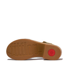 FitFlop - Platfforms Leather/Cork Heeled Ankle-Strap Sandals