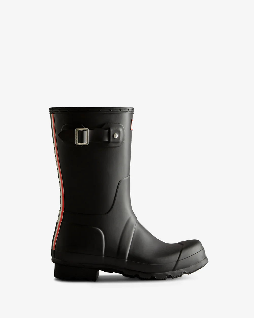 Hunter - Men's Tri-Colour Logo Backstrap Short Wellington Boots