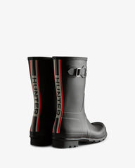 Hunter - Men's Tri-Colour Logo Backstrap Short Wellington Boots
