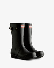 Hunter - Men's Tri-Colour Logo Backstrap Short Wellington Boots