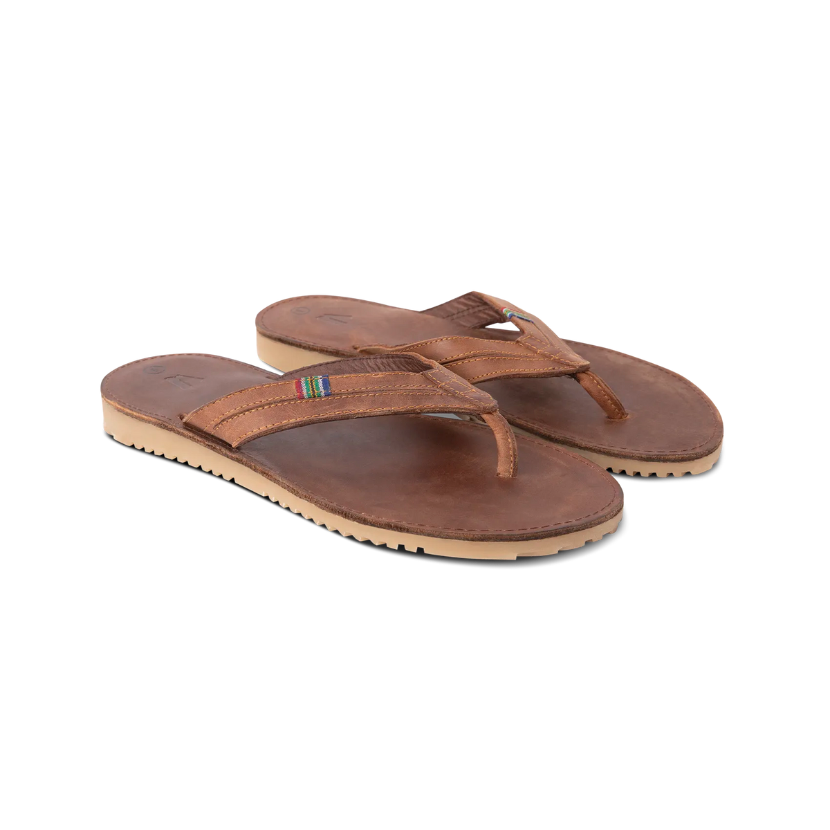 Veldskoen Mens Plakkie - Thick Strap (Brown Leather)