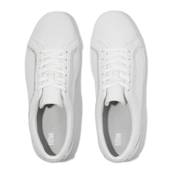 FitFlop - Rally Crystal-Trim Leather Sneakers