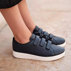 FitFlop - Rally Quick Stick Leather Sneakers
