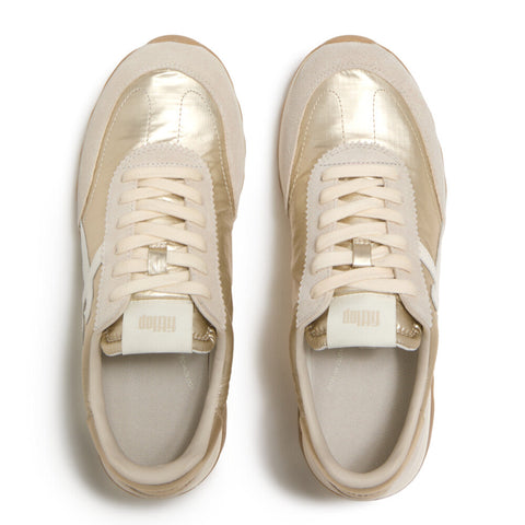 FitFlop - RETRO-Q FF Metallic-Fabric/Suede Trainers