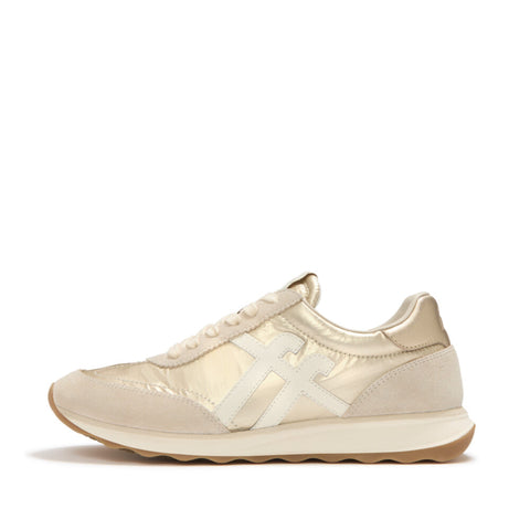FitFlop - RETRO-Q FF Metallic-Fabric/Suede Trainers