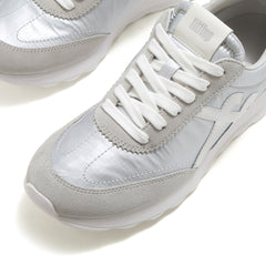 FitFlop - Retro-Q FF Metallic-Fabric/Suede Sneakers