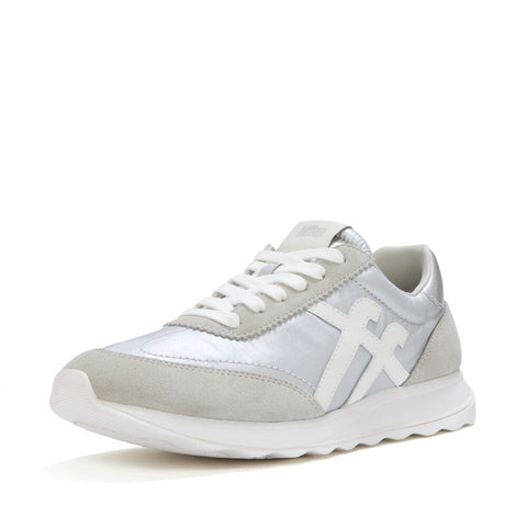 FitFlop - RETRO-Q FF Metallic-Fabric/Suede Trainers