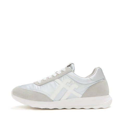 FitFlop - RETRO-Q FF Metallic-Fabric/Suede Trainers