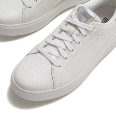 FitFlop - RTG Leather Snake Lace-Up Sneakers