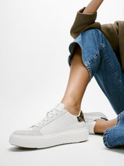FitFlop - RTG Leopard Backtab Leather/Suede Sneakers